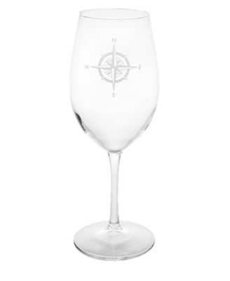 Compass Rose All Purpose Wine 18Oz - Set Of 4 Glasses