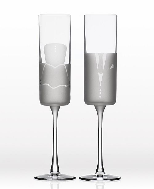 Rolf Glass Wedding Cheers Series 2 Dress Tux Flute 5 75oz Gift Box Set Of 2 Reviews Glassware Drinkware Dining Macy S