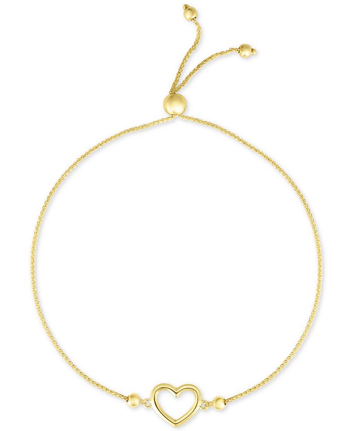 Macy's - Open Heart Bolo Bracelet in 10k Gold