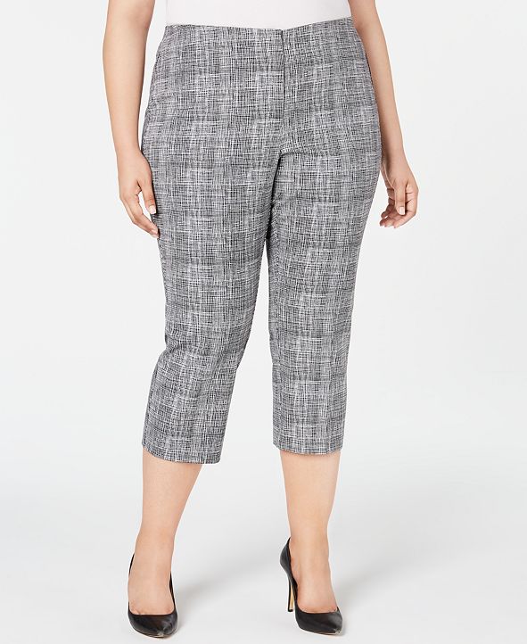 Alfani Plus Size Printed Capri Pants, Created for Macy's & Reviews ...