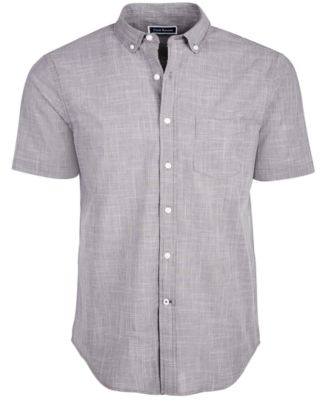 Men's Texture Check Stretch Cotton Shirt, Created for Macy's  