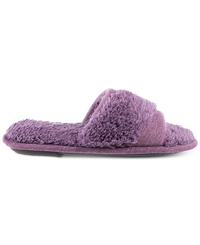 Isotoner Signature Linely Jersey & Chenille Slide Slippers - Macy's