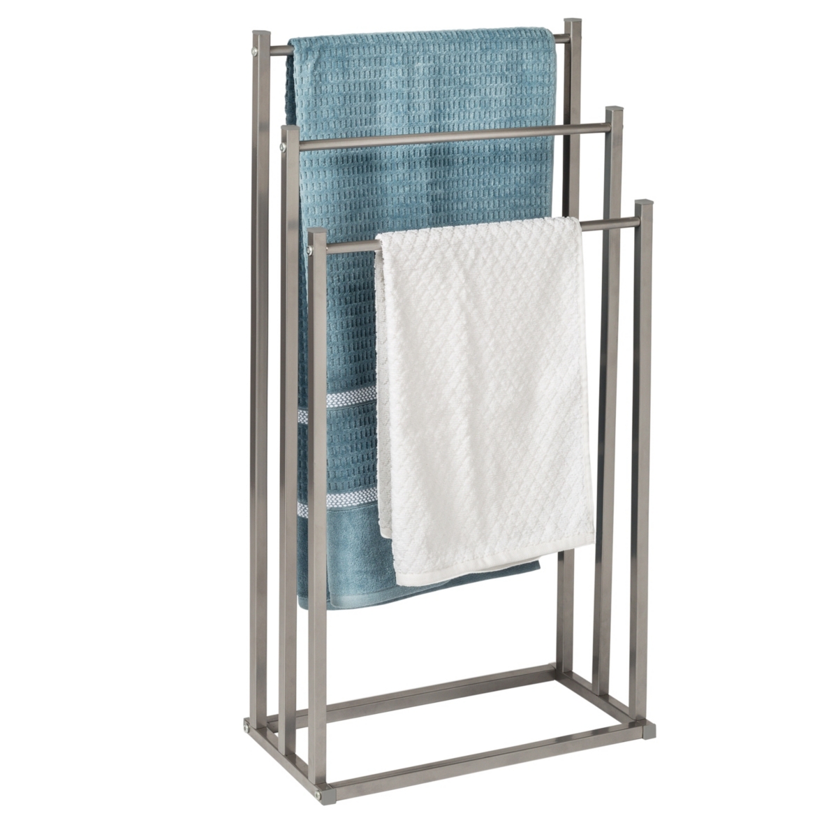 3-Tier Steel Bathroom Towel Rack - Gray