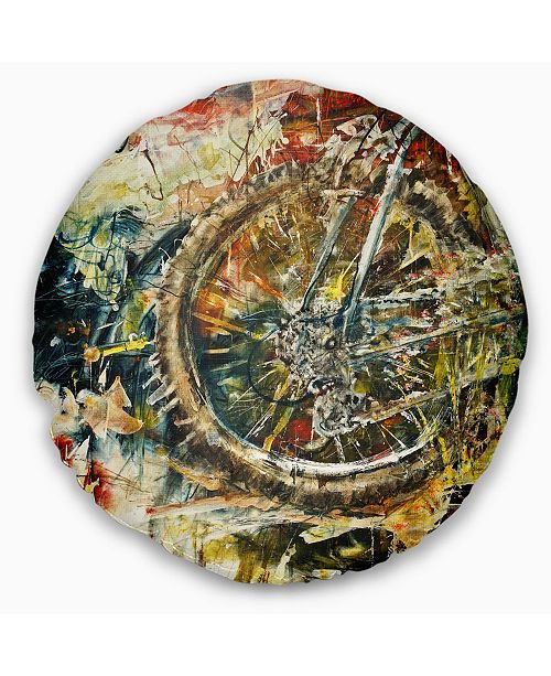 Design Art Designart Mountain Bike Oil Painting Abstract Throw