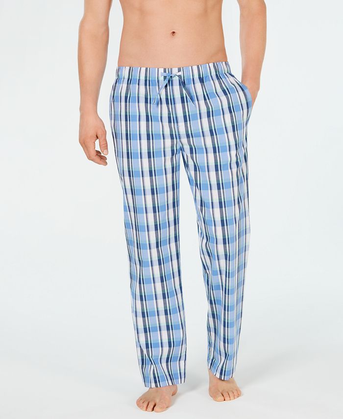 Club Room Men's Cotton Madras Pajama Pants, Created for Macy's - Macy's