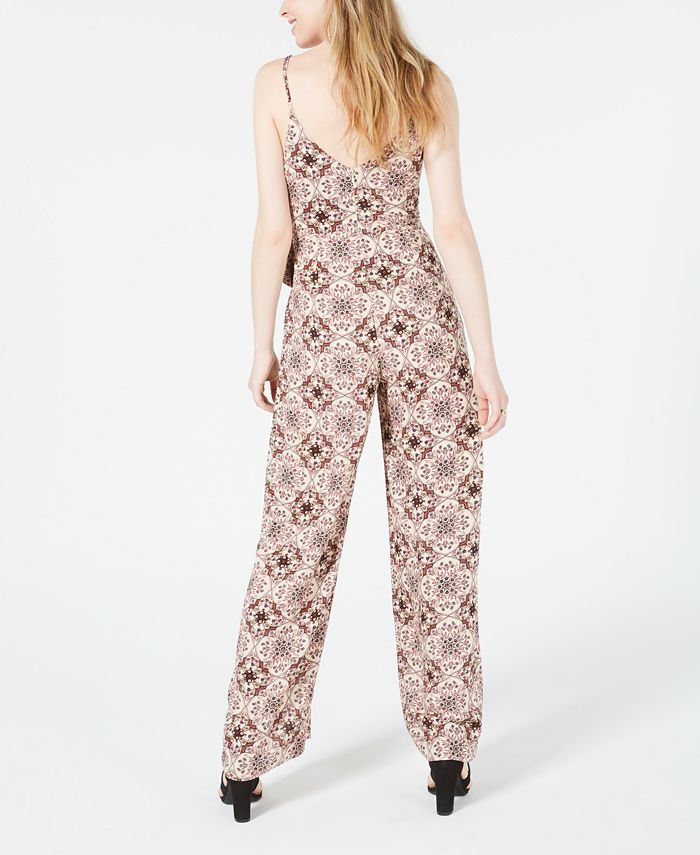 Cotton Candy Printed Vented Wide-Leg Jumpsuit & Reviews - Leggings ...