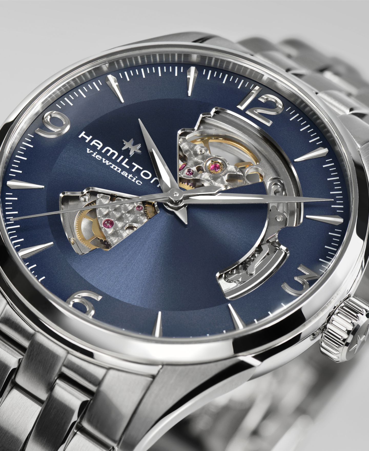 Мужские часы Hamilton Swiss Jazzmaster Stainless Steel Bracelet Watch 42mm — фото 4