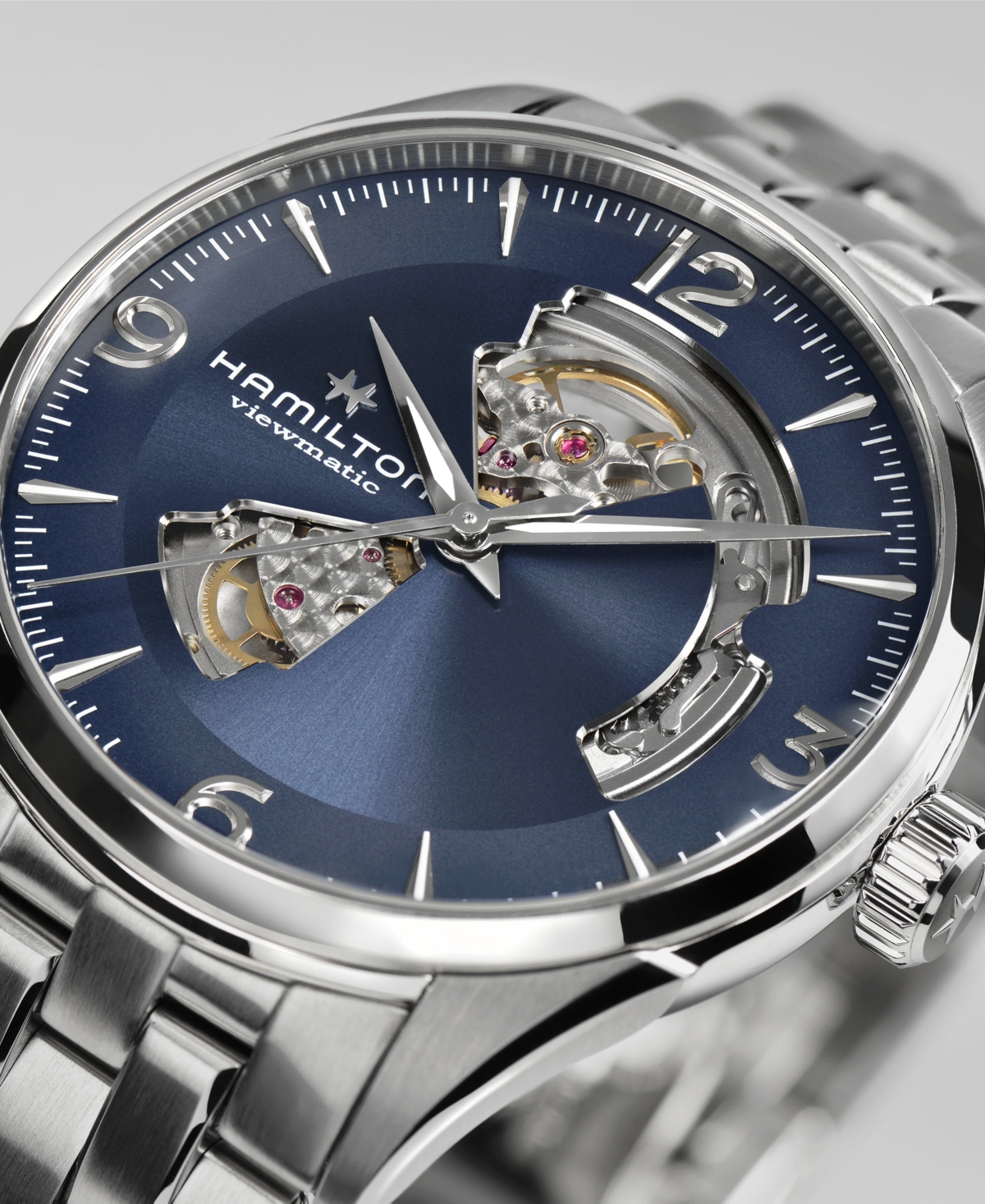 Shop Hamilton Men's Swiss Jazzmaster Stainless Steel Bracelet Watch 42mm In No Color