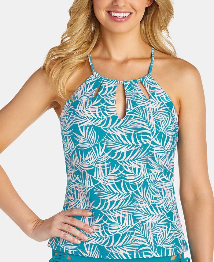 Raisins Juniors' Glow Rosalie Island Strappy Tankini Top Macy's