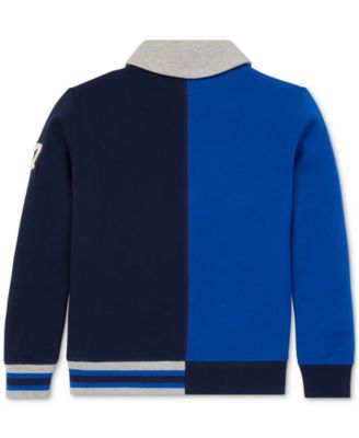 Polo Ralph Lauren Big Boys Twill Terry Letterman Cardigan