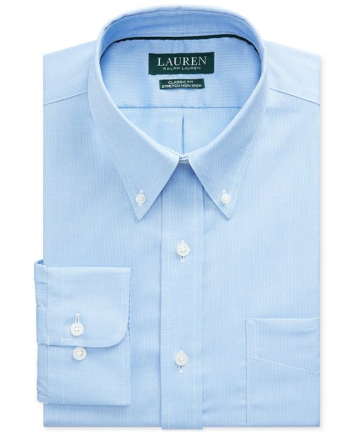 Lauren Ralph Lauren Men's ClassicFit NoIron Dress Shirt & Reviews Dress Shirts Men Macy's