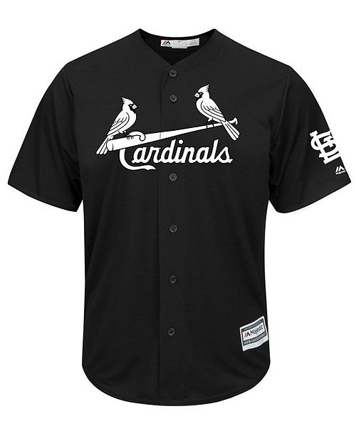 Majestic Men S St Louis Cardinals Black Tux Replica Cool Base