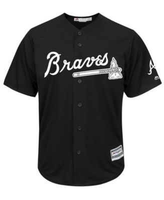 Majestic Men's Atlanta Braves Black Tux Replica Cool Base Jersey - Macy's