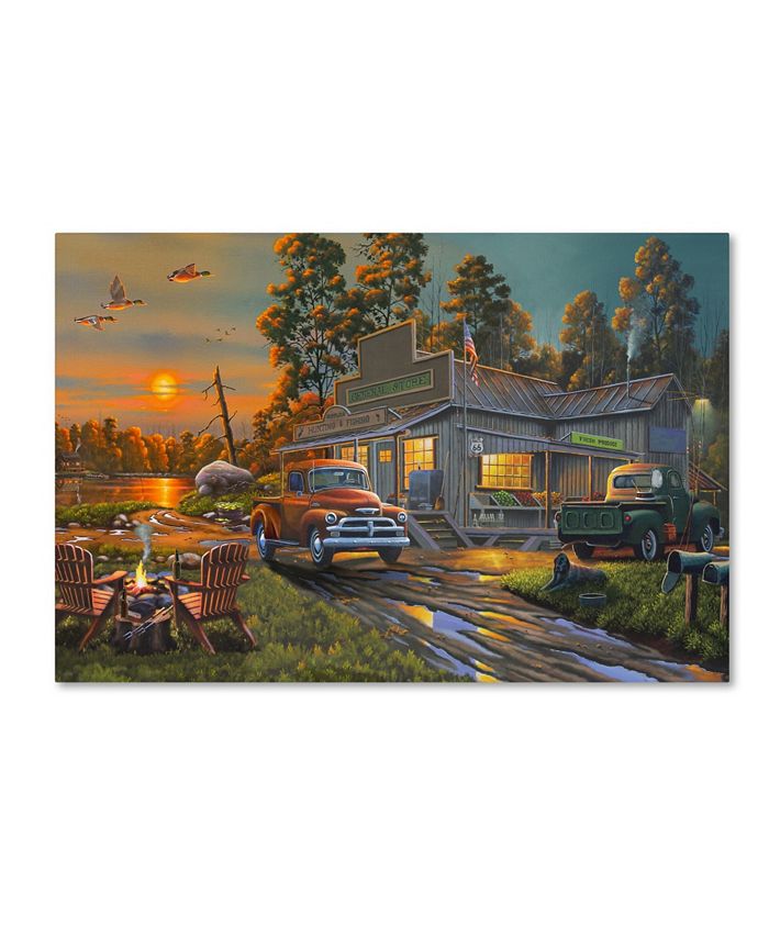 Trademark Global Geno Peoples 'On the Lake General Store' Canvas Art ...