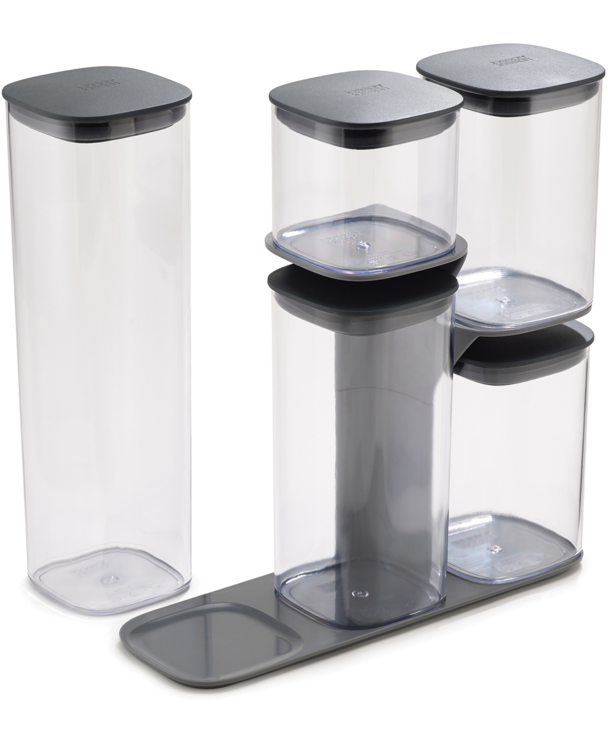 Podium 5-Pc. Stackable Storage Set with Stand - Gray