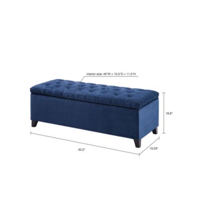 Madison Park Shandra Tufted Top Upholstered Storage Bench
