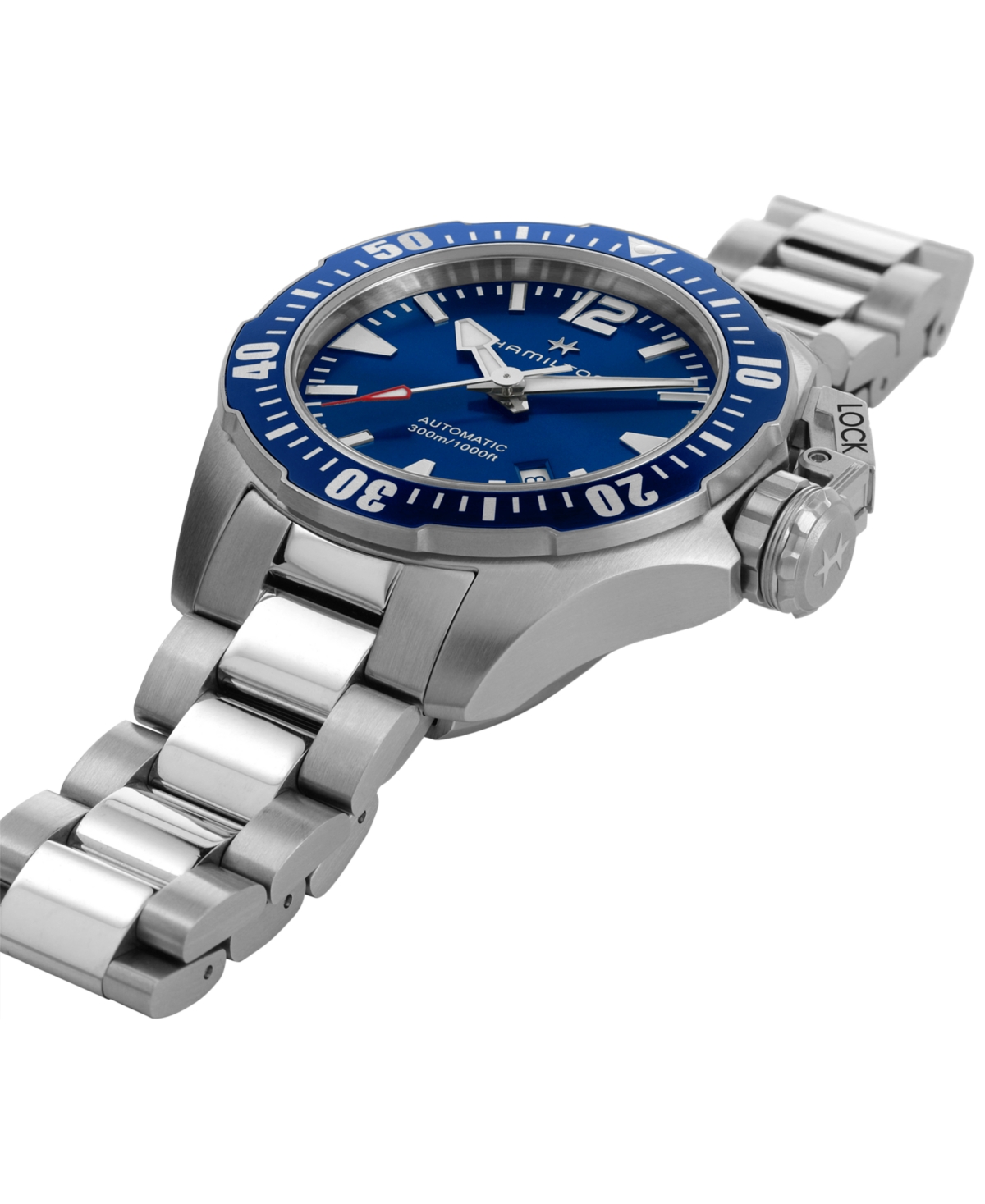 Hamilton Khaki Navy Frogman Automatic Blue Dial Mens Watch H77705145 In Blue