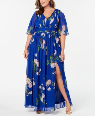 macys plus gowns