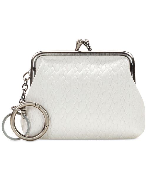 Patricia Nash Sofia Kisslock Leather Bag in Red