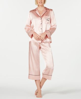 Linea Donatella - Mom-Embroidered Top and Ankle Pants Pajama Set