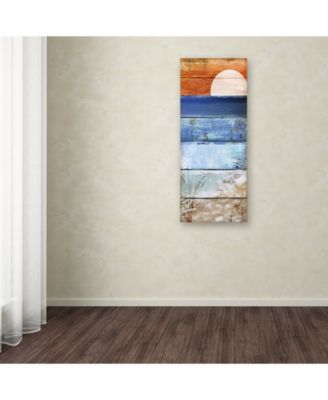 Color Bakery 'Beach Moonrise II' Canvas Art - 10" x 24" x 2"