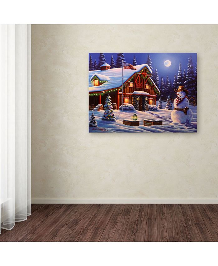 Trademark Global Geno Peoples 'Cowboy Christmas' Canvas Art - 19