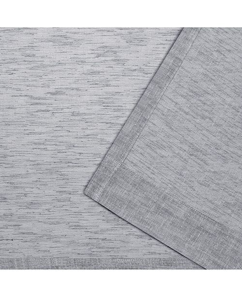 Exclusive Home Davos Puff Embellished Belgian Linen Sheer Rod