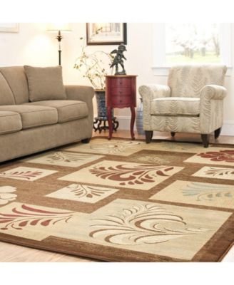 Lyndhurst LNH554 Brown and Multi 8' x 11' Area Rug