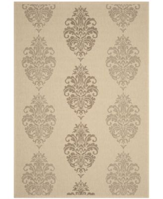 Courtyard CY2720 Natural and Brown 5'3" x 7'7" Outdoor Area Rug