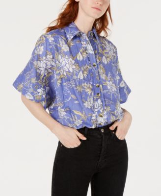 Free People - Love Letters Cotton Printed Shirt