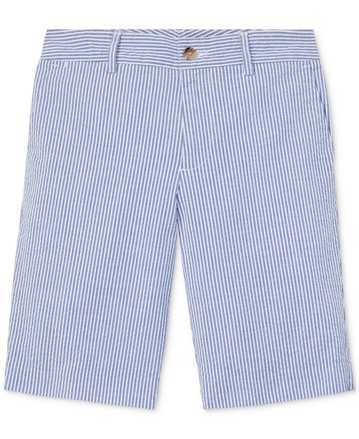 Polo Ralph Lauren Big Boys Slim Stretch Seersucker Shorts - Macy's