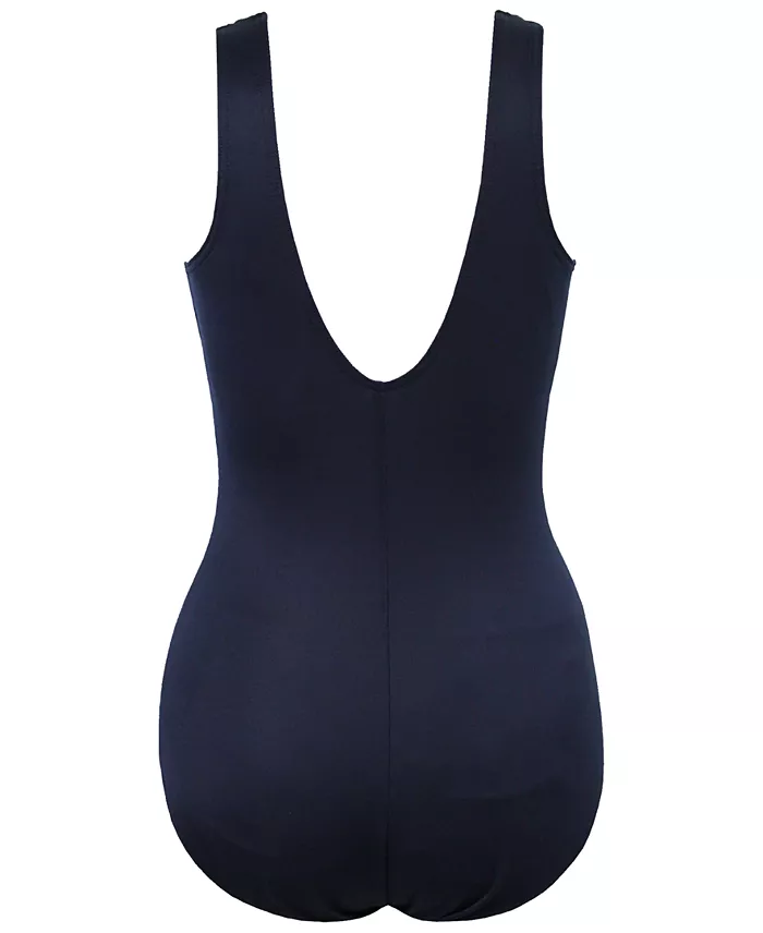 Plus Size Palma Allover Slimming One-Piece Swimsuit - thumbnail 4