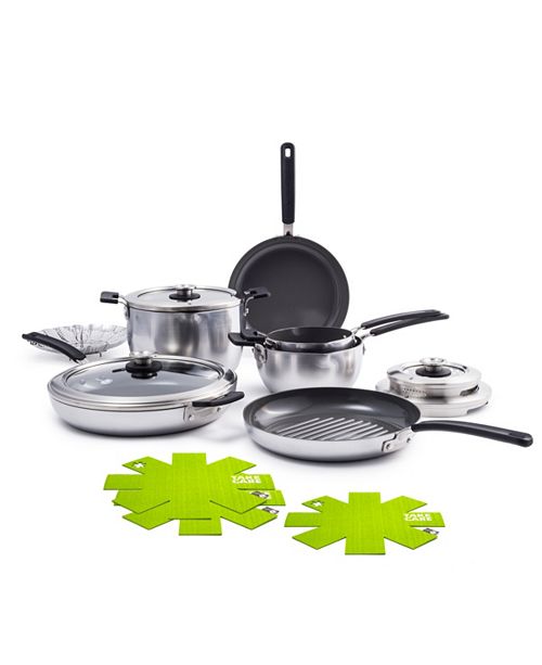 GreenPan Levels 11Pc. Stainless Steel Stackable Ceramic Nonstick