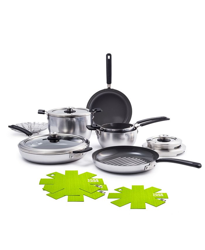 GreenPan Levels 11Pc. Stainless Steel Stackable Ceramic Nonstick