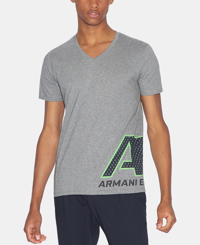 A|X Armani Exchange Men's V-Neck Logo T-Shirt - Macy's
