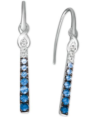 Le Vian - Blueberry Layer Cake Blueberry Sapphires (7/8 ct. t.w.) & Vanilla Sapphires (1/8 ct. t.w.) Earrings in 14k White Gold