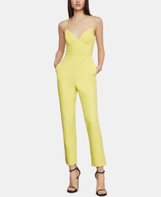 bcbgmaxazria yellow jumpsuit