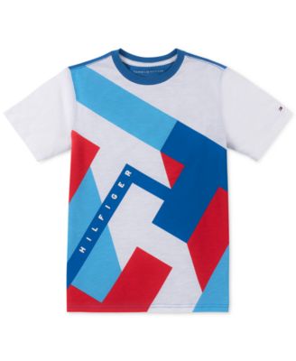 Tommy Hilfiger - Big Boys Abstract Textured Logo T-Shirt