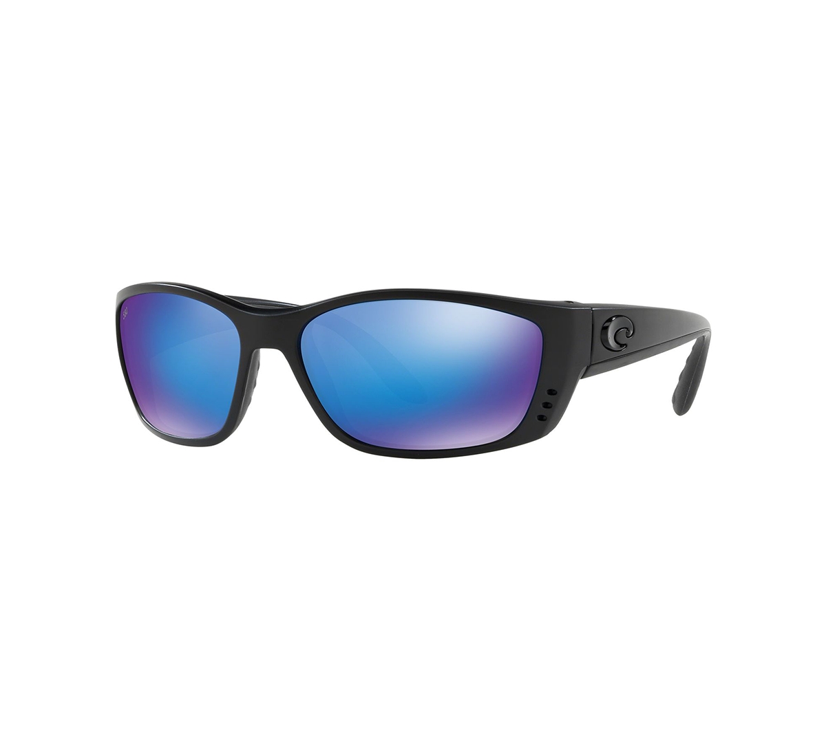 Polarized Sunglasses, Fisch 64 - BLACK BLACK/BLUE MIRROR