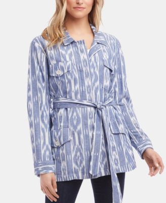 Karen Kane - Printed Belted Cotton Jacket