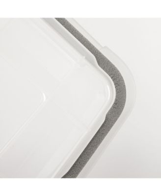 30.6qt WEATHERPRO Airtight Plastic Storage Bin with Lid and Seal and Secure Latching Buckles