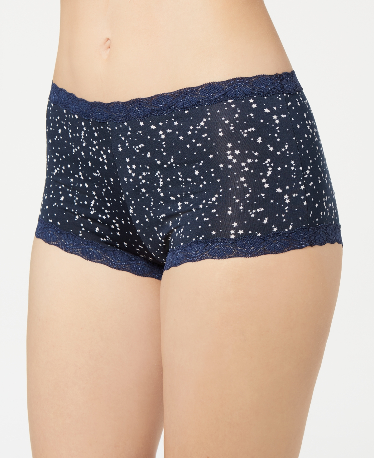Maidenform Lace Trim Microfiber Boyshort Underwear 40760