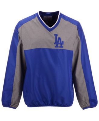 LA Dodgers M GIII Clutch Hitter Black V-Neck Pullover - The Locker