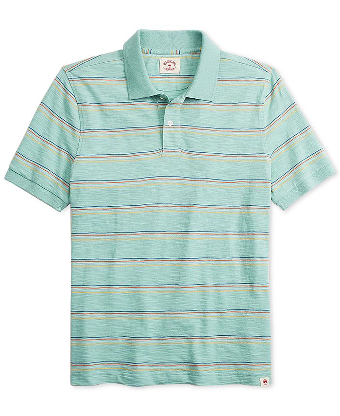 Brooks Brothers Men's Striped Knit Polo - Macy's