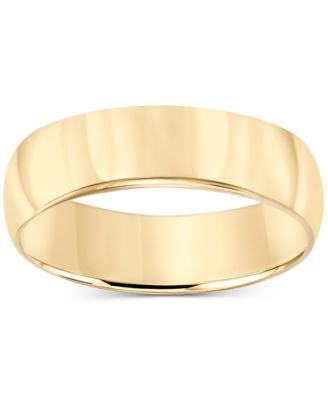 14k Gold 6mm Wedding Band 