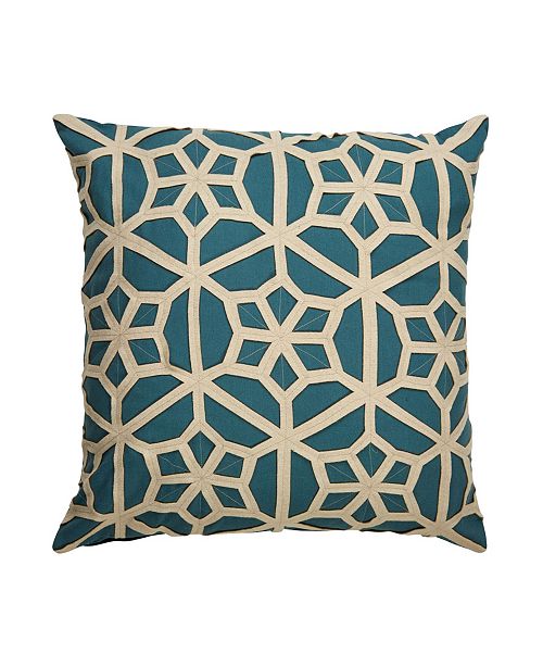 Jaipur Living Dante Teal Cream Geometric Down Throw Pillow 22