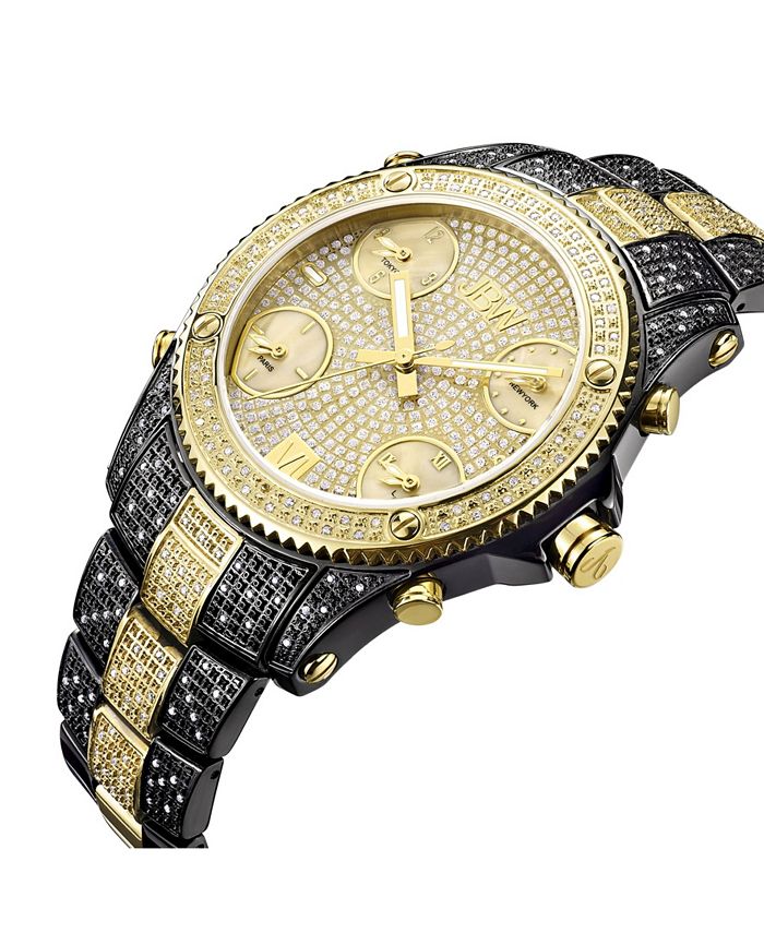 Jbw Men's Jet Setter Diamond (2 ct.t.w.) Black Ion-Plated Stainless ...