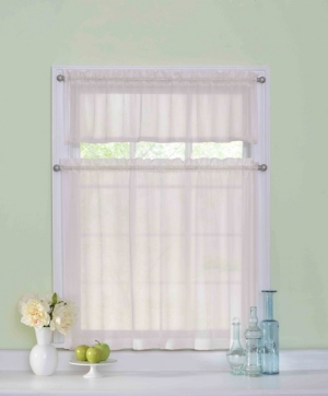 Curtain Fresh Curtainfresh 56" X 36" Tier And Valance Set In Ivory