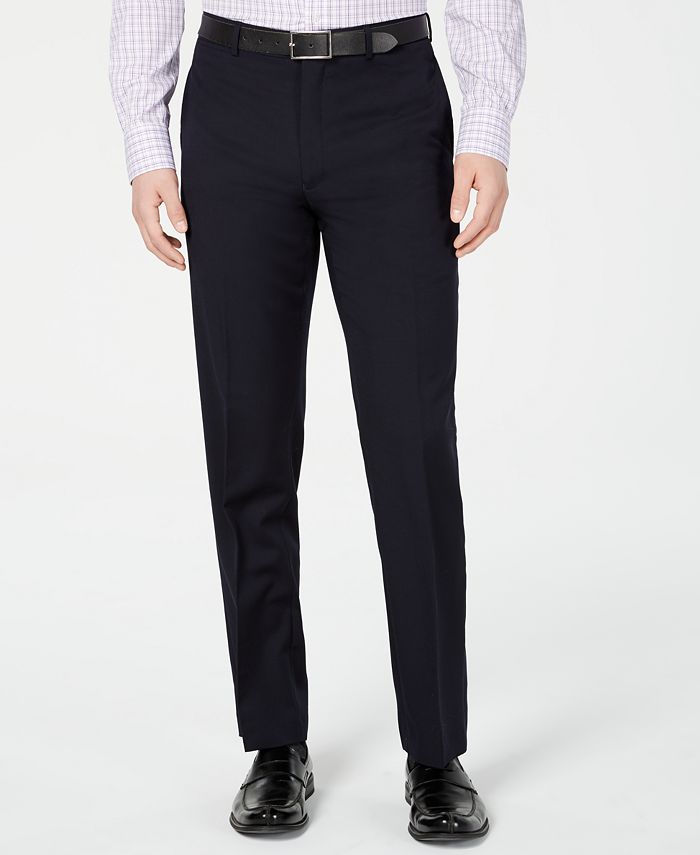 Lauren Ralph Lauren Men's Slim-Fit UltraFlex Navy Solid Suit Pants - Macy's