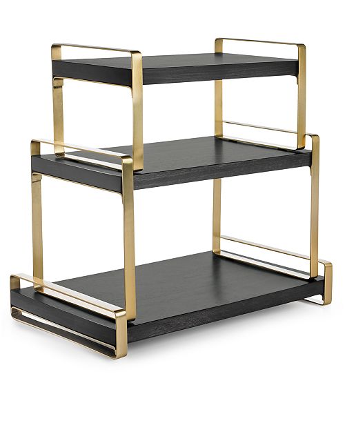 Hotel Collection Modern Black Gold 3 Tier Serving Tower Created For Macy S Reviews Serveware Dining Macy S